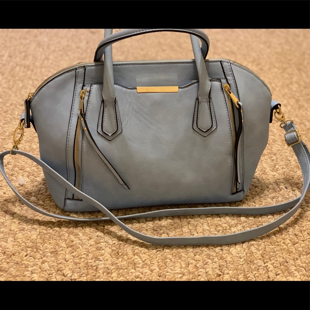 Classic Structured Women’s Satchel Bag - Light Blue